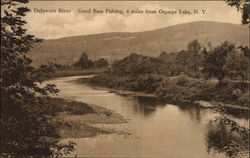 The Delaware River, Oquaga Lake Sanford, NY Postcard Postcard