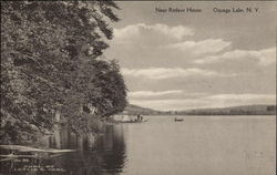 Near Retlaw House Oquaga Lake, NY Postcard Postcard