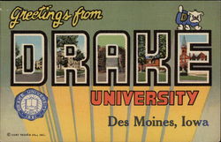 Greetings from Drake University Postcard