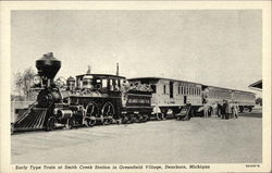 Early Type Train - Smith Creek Station, Greenfield Village Dearborn, MI Postcard Postcard