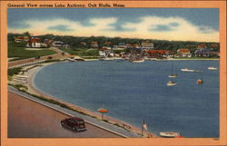 General View acros Lake Anthony Oak Bluffs, MA Postcard Postcard