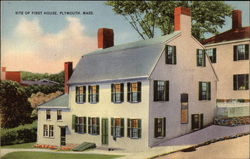 Site of First House Postcard