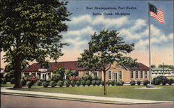 Fort Custer - Post Headquarteers Postcard