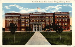 Russ Hall, Kansas State Teachers College Pittsburg, KS Postcard Postcard