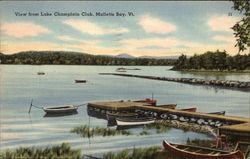 View from Lake Champlain Club Malletts Bay, VT Postcard Postcard