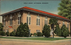 Public Library Hattiesburg, MS Postcard Postcard