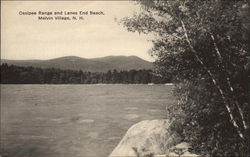 Ossipee Range and Lanes End Beach Melvin Village, NH Postcard Postcard