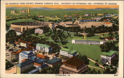 Schenley Farm District - Carnegie Tech., University of Pittsburgh & Cathedral of Learning Pennsylvania Postcard Postcard