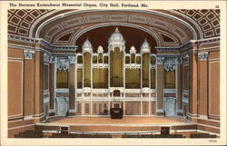 The Herman Kotzschmar Memorial Organ, City Hall Postcard