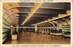 All-Steel Excursion Steamer "President" on the Mississippi Postcard