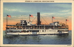 Steamer G. A. Boeckling, Cedar Point Route Postcard