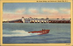 9th Street Bridge and Boulevard Ocean City, NJ Postcard Postcard