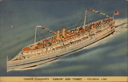 Colonial Line Steamers "Arrow" and "Comet" Postcard