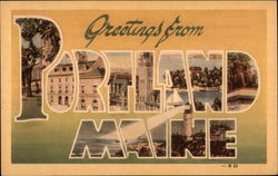 Greetings from Portland, Maine Postcard