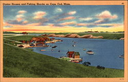 Oyster House and Fishing Shacks Postcard