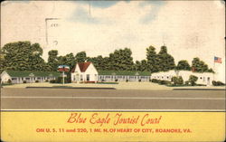 Blue Eagle Tourist Court Roanoke, VA Postcard Postcard