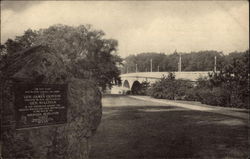 Memorial Bridge and General Clinton's Camp site Binghamton, NY Postcard Postcard