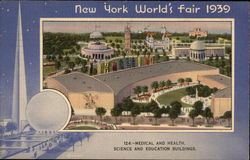 New York World's Fair 1939, Medical and Health, Science and Education Buildings Postcard