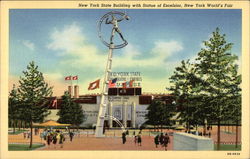 New York State Building with Statue of Excelsior Postcard