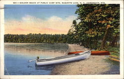 Golden Beach at Public Camp Site Postcard