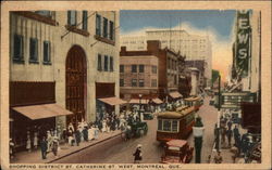 Shopping District St. Catherine St. West Postcard