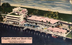 Kingston Hotel and Yacht Club, Indian Creek Drive at 64th Street Miami Beach, FL Postcard Postcard