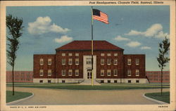 Post Headquarters, Chanute Field Postcard