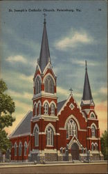 St. Joseph's Catholic Church Petersburg, VA Postcard Postcard