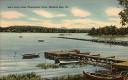 View from Lake Champlain Club Malletts Bay, VT Postcard Postcard