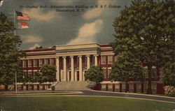 Dudley Hall, Administration Building at A. & T. College Greensboro, NC Postcard Postcard