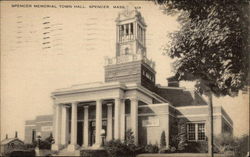 Spencer Memorial Town Hall Postcard