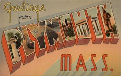 Greetings from Plymouth Postcard