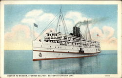 Steamer Belfast - Eastern Steamship Line - Boston to Bangor Postcard