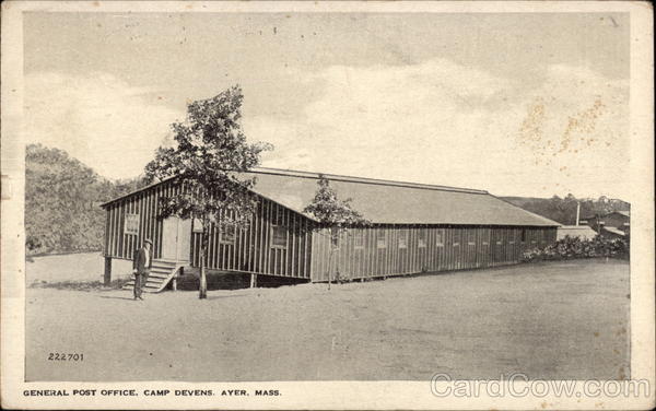 Camp Devens - General Post Office Ayer Massachusetts