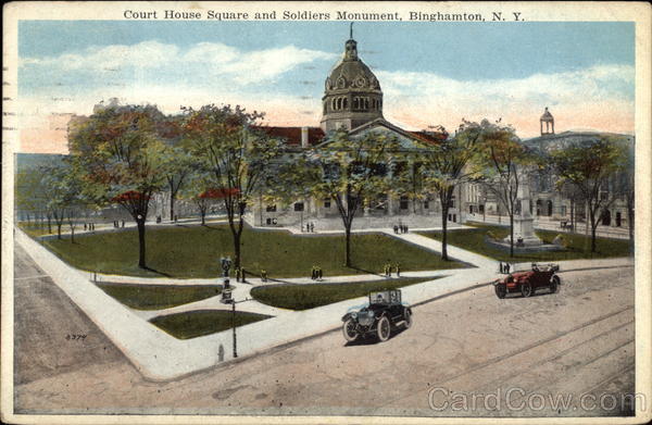 Court House Square and Soldiers Monument Binghamton New York