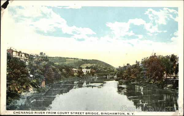 Chenango River from Court Street Bridge Binghamton New York