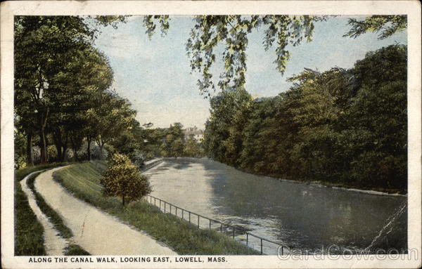 Along the Canal Walk, Looking East Lowell Massachusetts