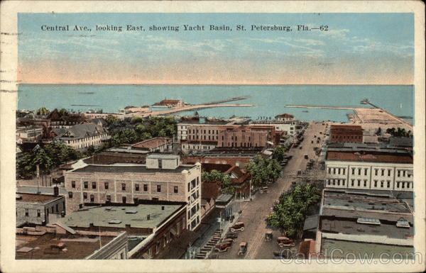 Central Ave., Looking East, Showing Yacht Basin St. Petersburg Florida