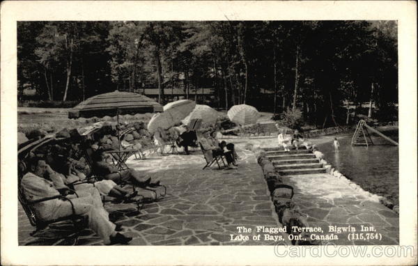 Bigwin Inn - The Flagged Terrace Lake of Bays ON Canada