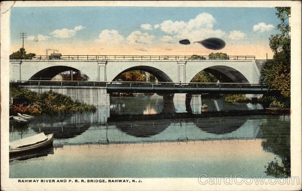 Rahway River and P. R. R. Bridge New Jersey