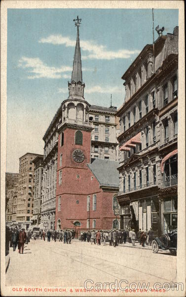 Old South Church and Washington Street Boston Massachusetts