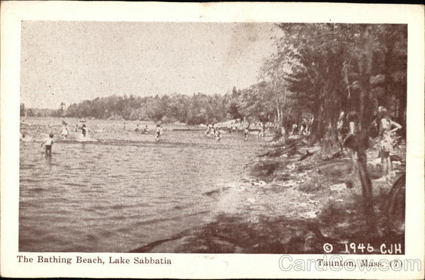 The Bathing Beach, Lake Sabbatia Taunton Massachusetts