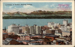 A Portion of Seattle's Business District Postcard