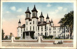 Davis Hall, Worcester Academy Postcard