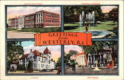 Greetings from Westerly, Rhode Island Postcard