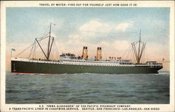 S.S. "Emma Alexander" of the Pacific Steamship Company Steamers Postcard Postcard