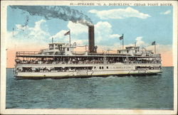 Steamer " G. A. Boeckling", Cedar Point Route Postcard