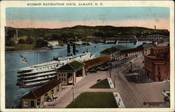 Hudson Navigation Dock Albany, NY Postcard Postcard