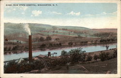 River From State Hospital Postcard