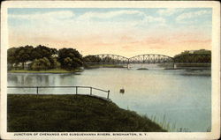 Junction of Chenango and Susquehanna Rivers Postcard
